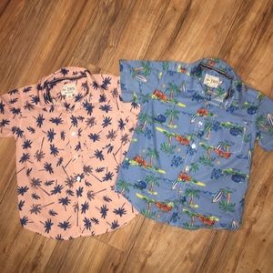 Toddler Boy Hawaiian Theme Button Ups